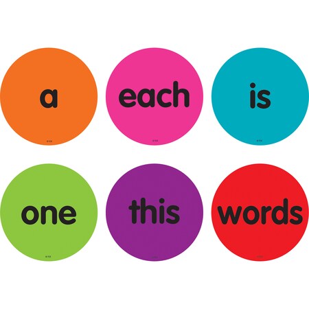 Teacher Created Resources Spot On Sight Words 1-50 Carpet Markers, 4in. 77499